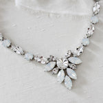 White opal statement bridal necklace - JOELLE - Treasures by Agnes