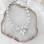 White opal statement bridal necklace - JOELLE - Treasures by Agnes